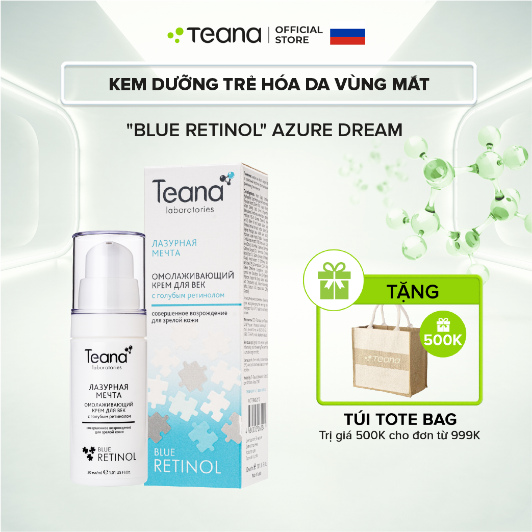 Kem dưỡng Teana Rejuvenating Eye Cream Azure Dream trẻ hóa da vùng mắt với Blue Retinol