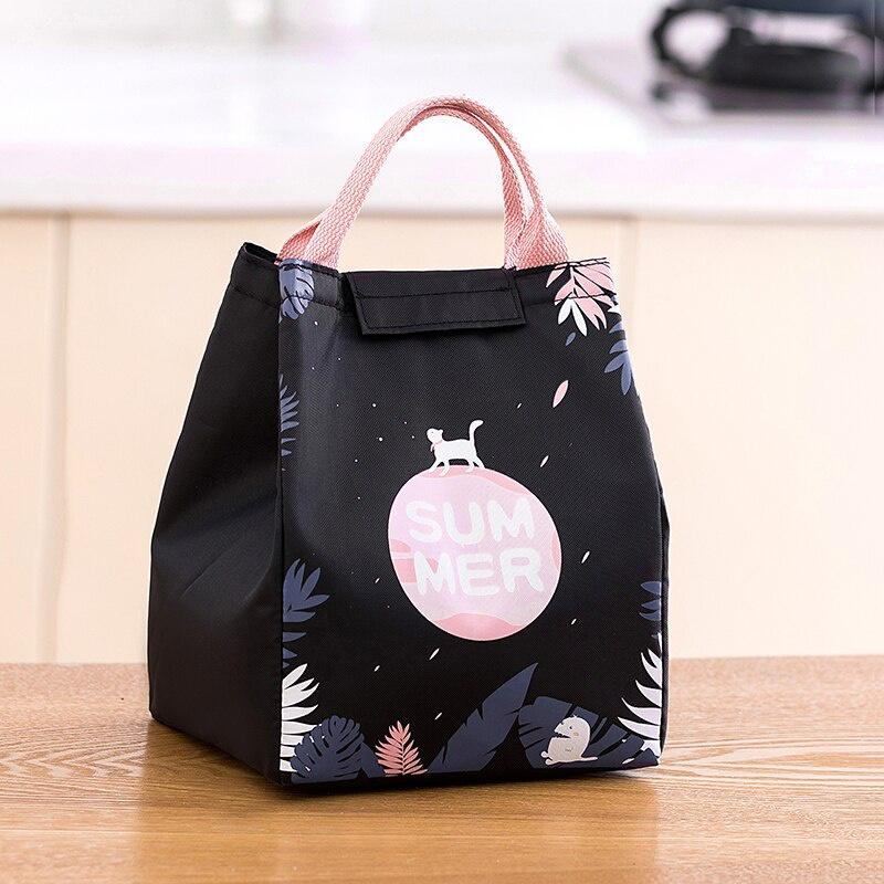 Portable Lunch Bag New Thermal Insulated Lunch Box Tote Cooler Handbag Bento Pouch Dinner Container School Food Storage Bags