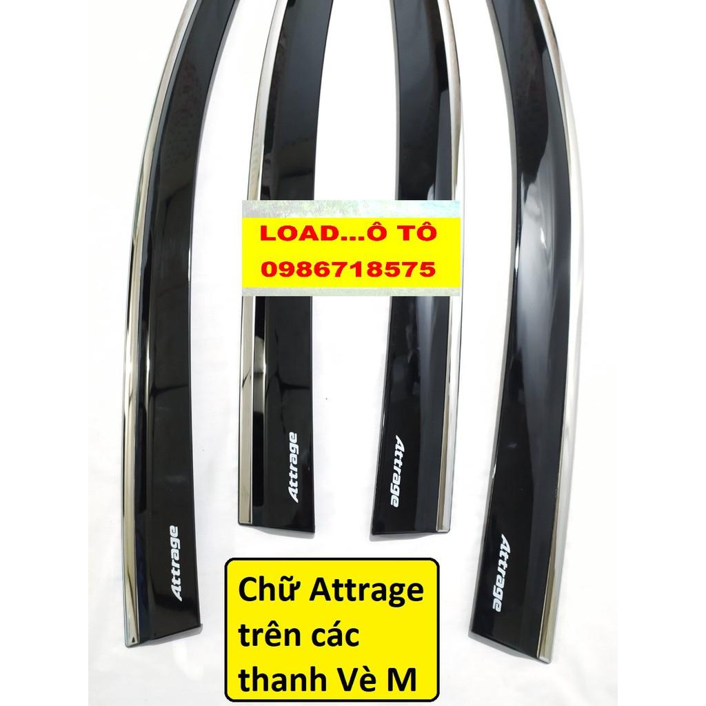 Vè Che Mưa Xe Mitsubishi Attrage 2022-2018 Nhựa Đen Loại 1 Cao Cấp