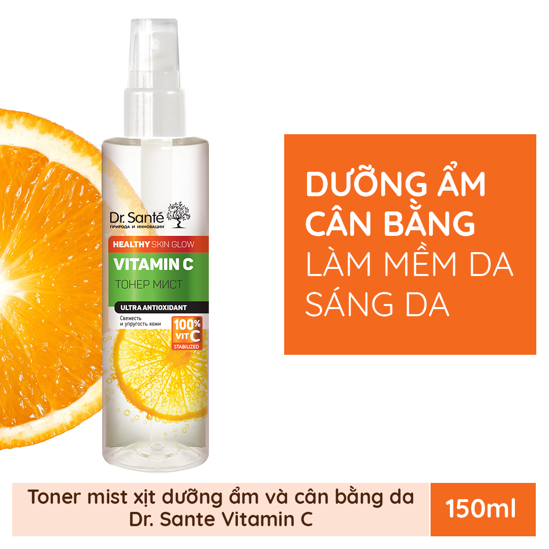 Toner mist Dr. Sante Vitamin C xịt dưỡng ẩm và cân bằng da 150ml