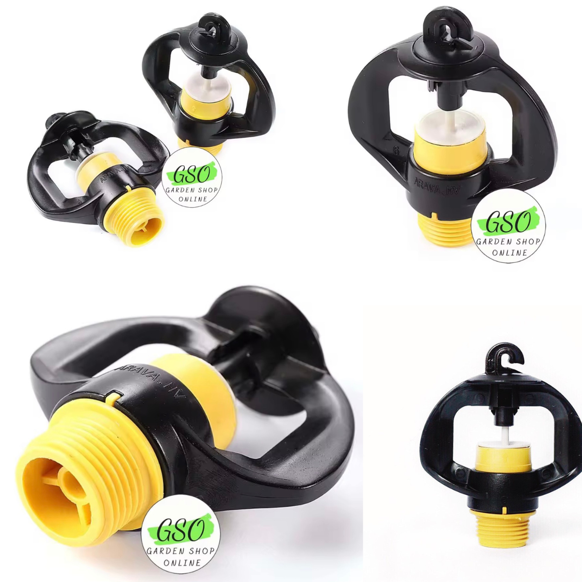 Bộ 10 Béc tưới xòe phun mưa hạt nhỏ chân ren 17mm ứng dụng tưới công viên, cảnh quan, sân vườn, cây cảnh.