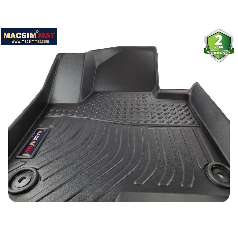 Thảm lót sàn xe ô tô Hyundai Santafe 2013-2018 Nhãn hiệu Macsim chất liệu nhựa TPE cao cấp màu đen