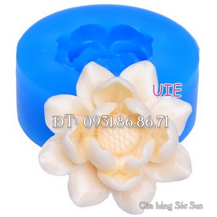 Khuôn silicon hoa sen - Mã số 1081