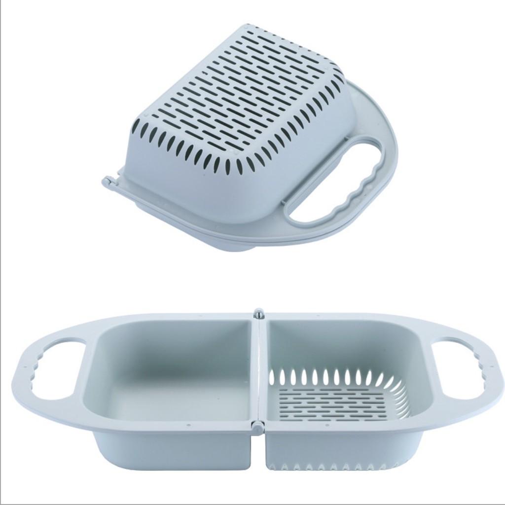 RỔ NHÀ BẾP XẾP GỌN TIỆN LỢI JAPAN PP 2 TRONG 1  - AsiaMart