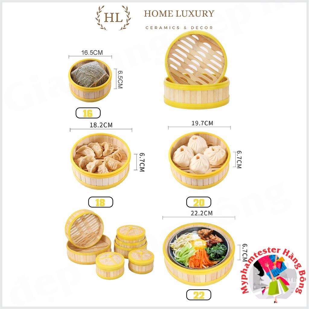 Xửng hấp tre viền nhựa (4 Size)