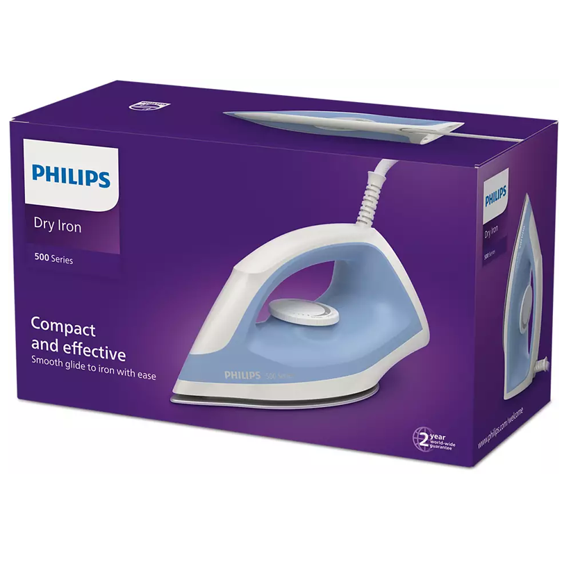 Bàn ủi khô philips DST0520/20 có men chống dính - Hàng chính hãng