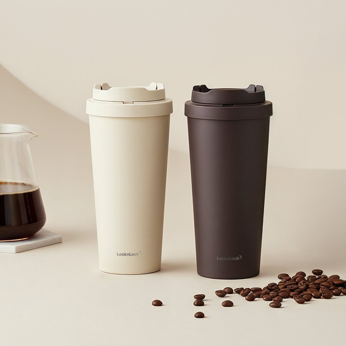 Ly Giữ Nhiệt LocknLock Energetic Ceramic Tumbler 550ml LHC3414, Hàng Chính Hãng, Thép Không Gỉ Phủ Sứ - JoyMall