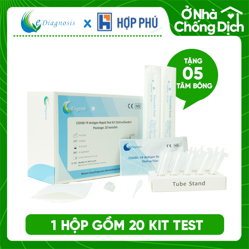 SALE SỐC - Hộp 20 kit test nước bọt Easy Diagnosis Covid-19 Antigen Rapid Test Kit - Kit test nhanh Covid-19