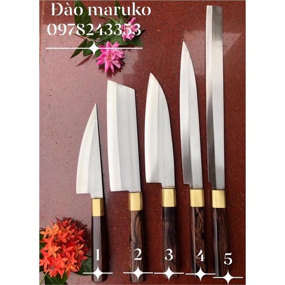 Bộ 2 dao chuyên dụng thái sashimi chuẩn thép trắng ..cao cấp bao bền sắc bén sạch sẽ