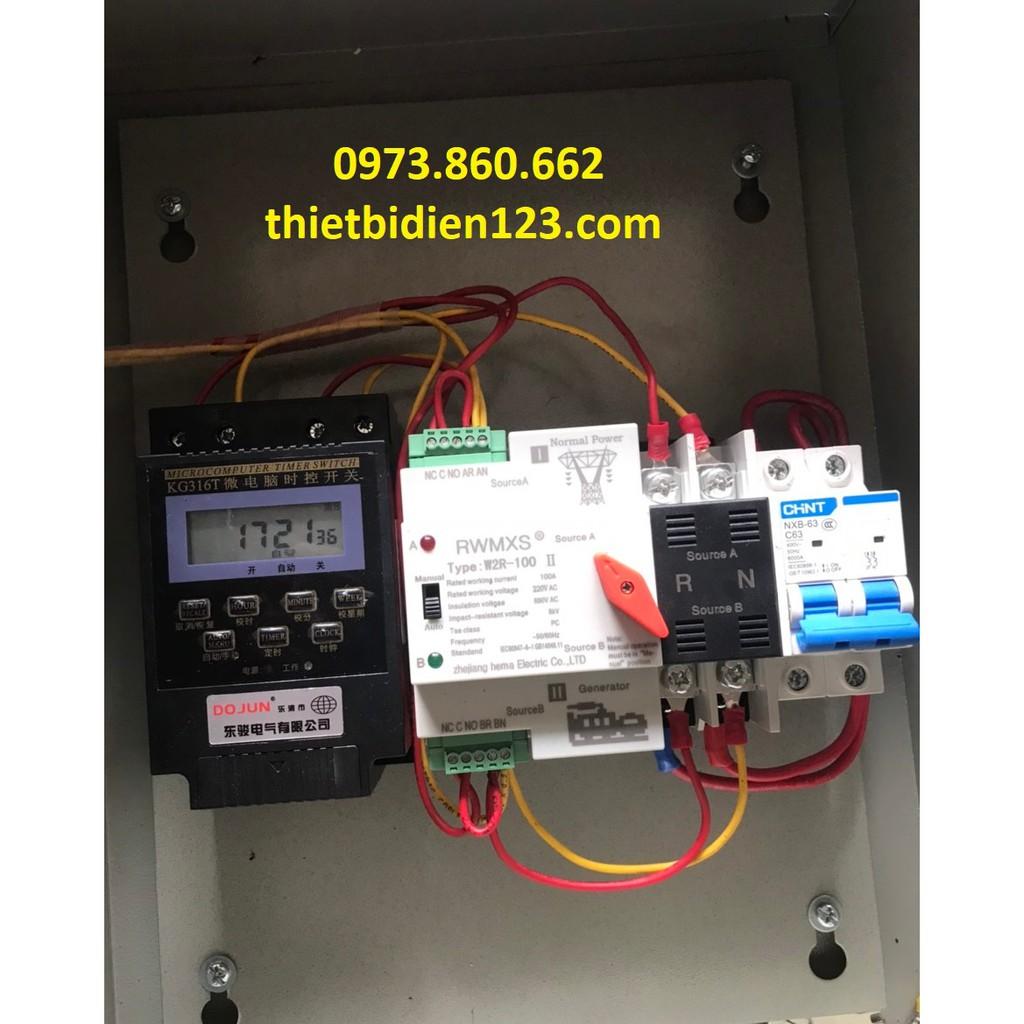 Tủ ATS chuyển nguồn không gián đoạn ATS 2P 100A - Chuyển nguồn không mất điện