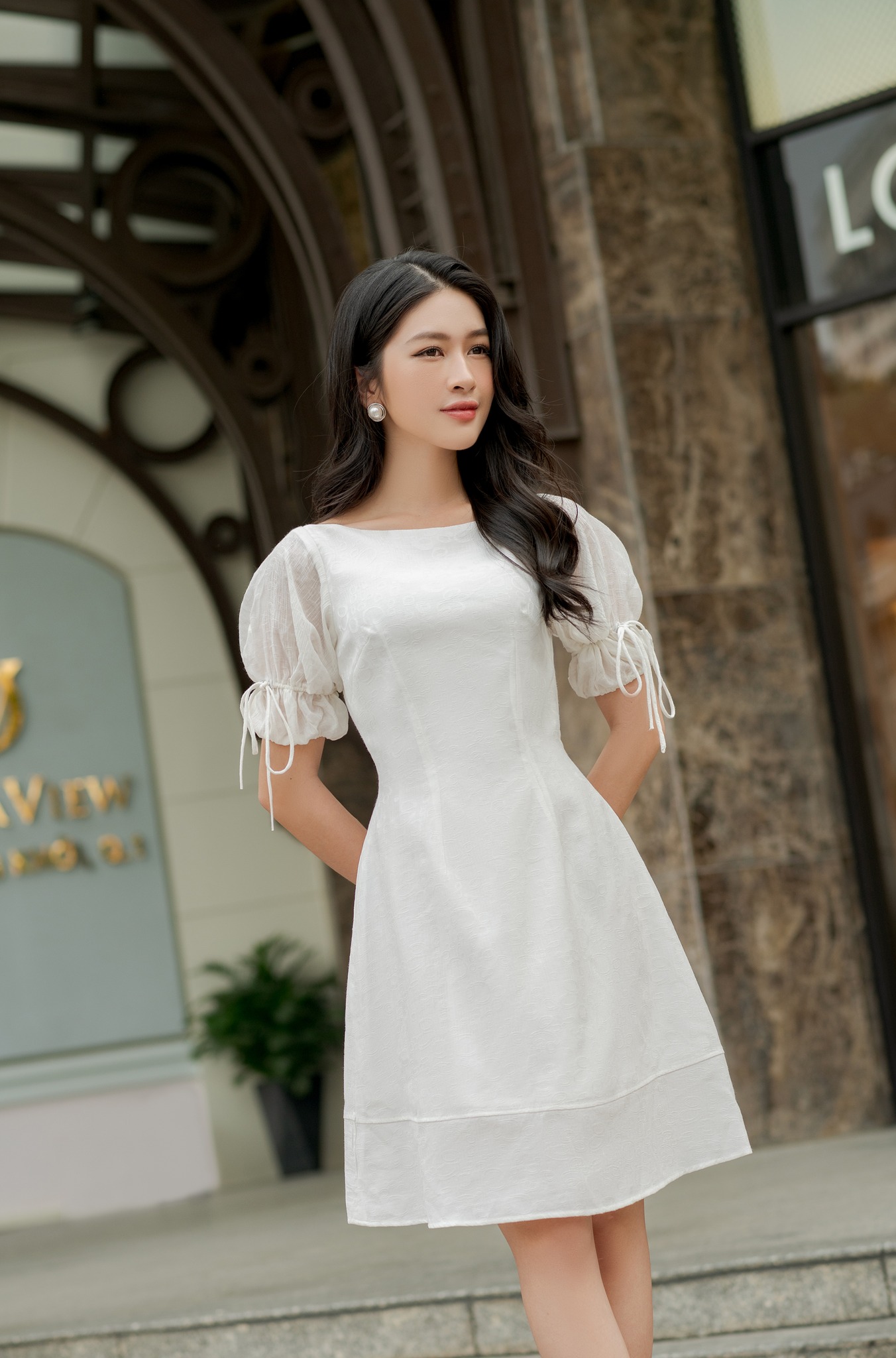 OLV - Đầm Riley Dress In White