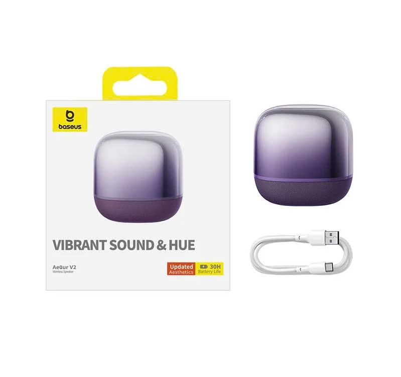 Loa Bluetooth Không Dây Baseus AeQur V2 Wireless Speaker 20W Âm Thanh Sống Động 360 Độ°- hàng chính hãng