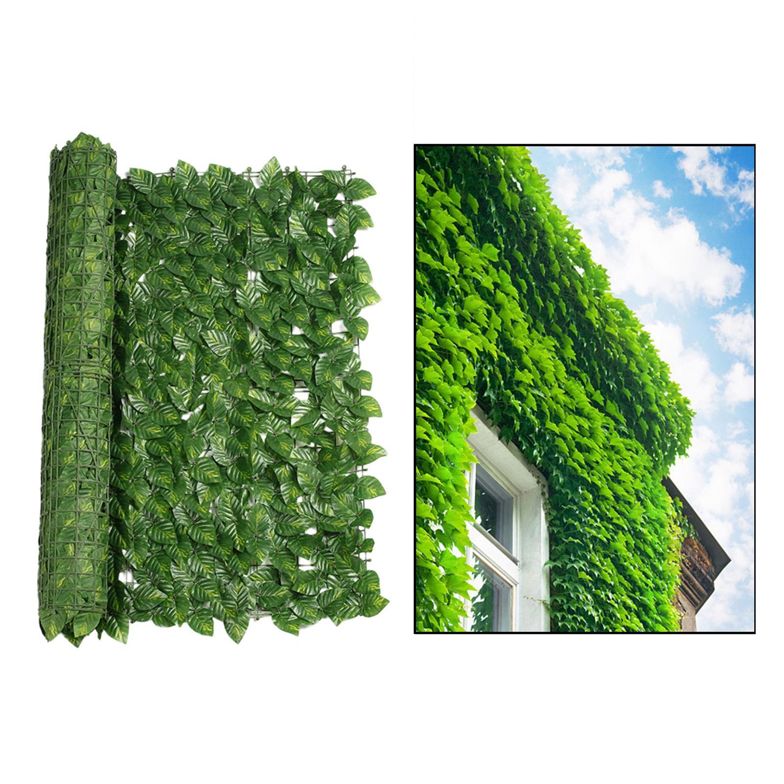 2pcs Artificial Faux Leaf Privacy Fence Screen Hedge Garden Decor 3Meter