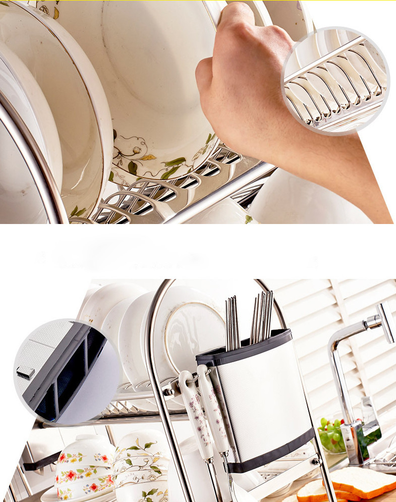 Kệ Nhà Bếp Giá Kệ Để Bát Đĩa Đa Năng Bằng Inox Cao Cấp H38
