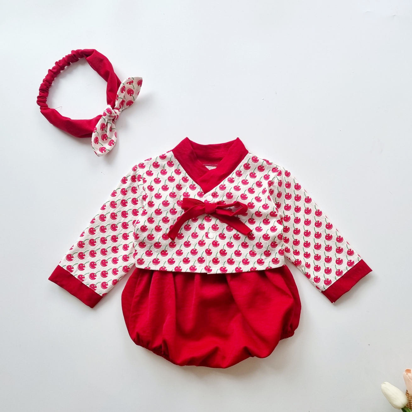 Body Hanbok Tím Bé Gái 3 Đến 12kg Chất Thô Thêu Phối Ren CAO CẤP