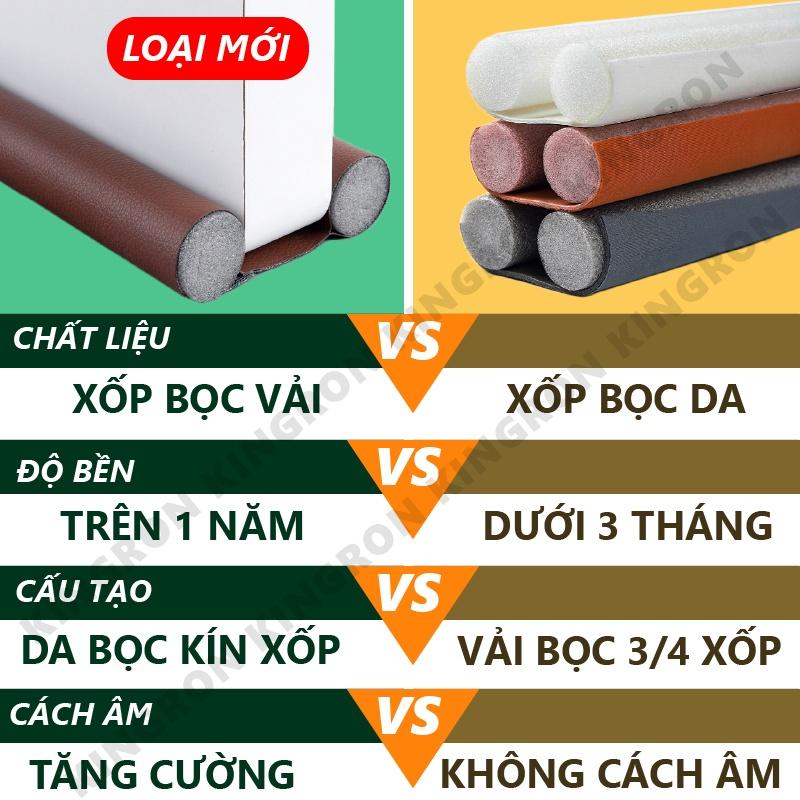 Ron đáy cửa bọc da loại mới siêu chắc giảm ổn chống thoát hơi lạnh điều hòa Nẹp chặn khe hở đáy cửa loại mới KINGRON