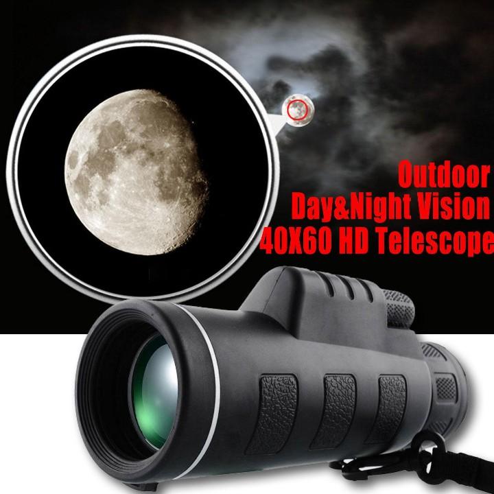 Ống nhòm gắn điện thoại 40x60 Telescope nhìn siêu xa, tặng kèm tripod+giá đỡ điện thoại 206763