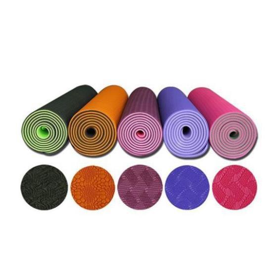 Thảm Tập Yoga TPE Cao Cấp 2 Lớp Dày 6Mm Mềm Mịn Chắc Chắn -