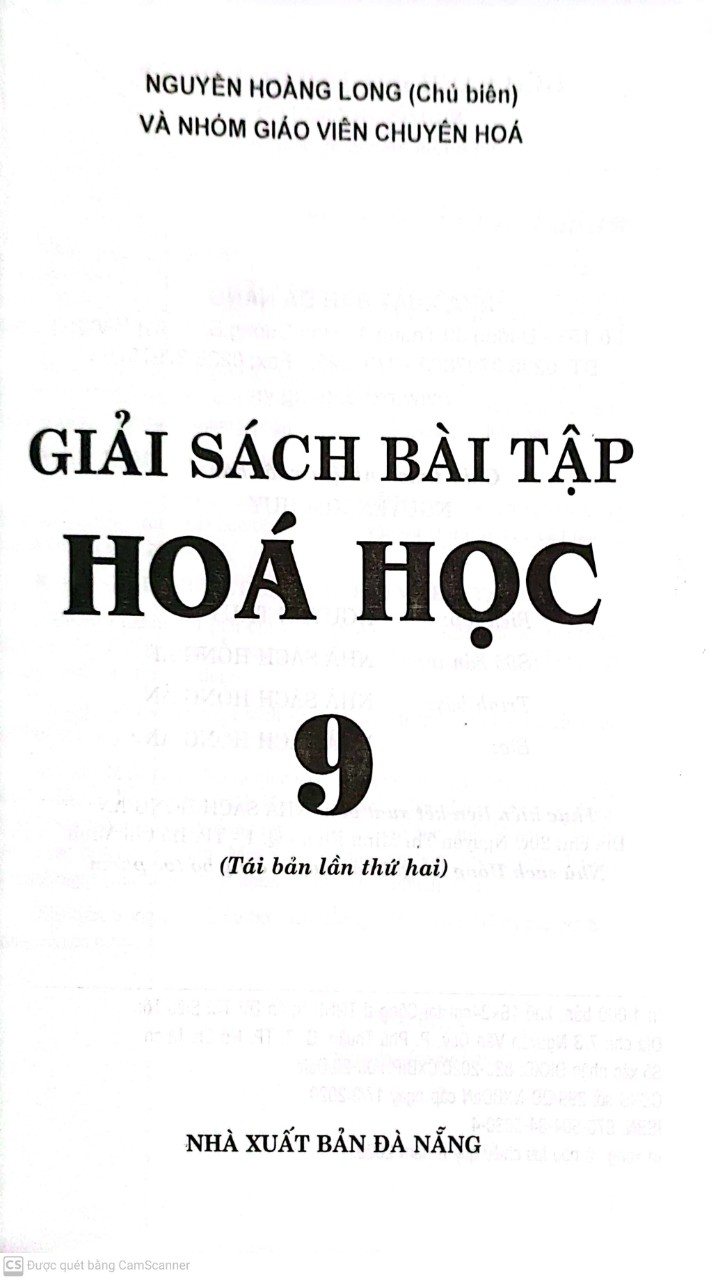 Sách - Giải sách bài tập Hóa Học lớp 9