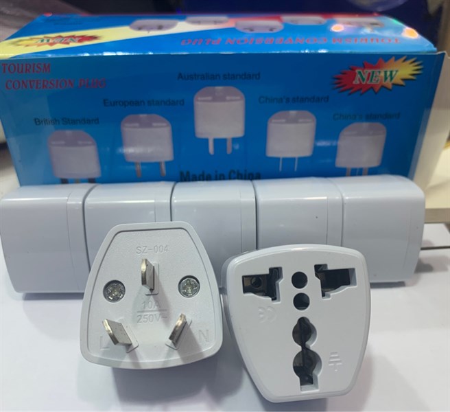 Đầu chuyển phích cắm điện sang 3 chân xéo
