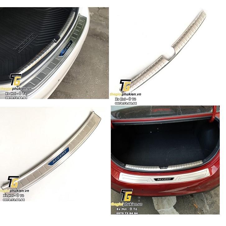 Bộ sản phẩm ỐP BẬC CỐP VÀ BẬC CỬA Inox xe Hyundai Accent 2021