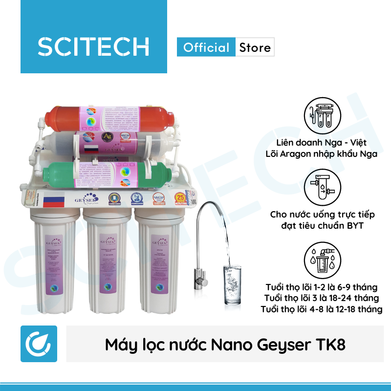 Máy lọc nước Nano TK8 by Scitech (Không dùng điện, không nước thải) - Hàng chính hãng