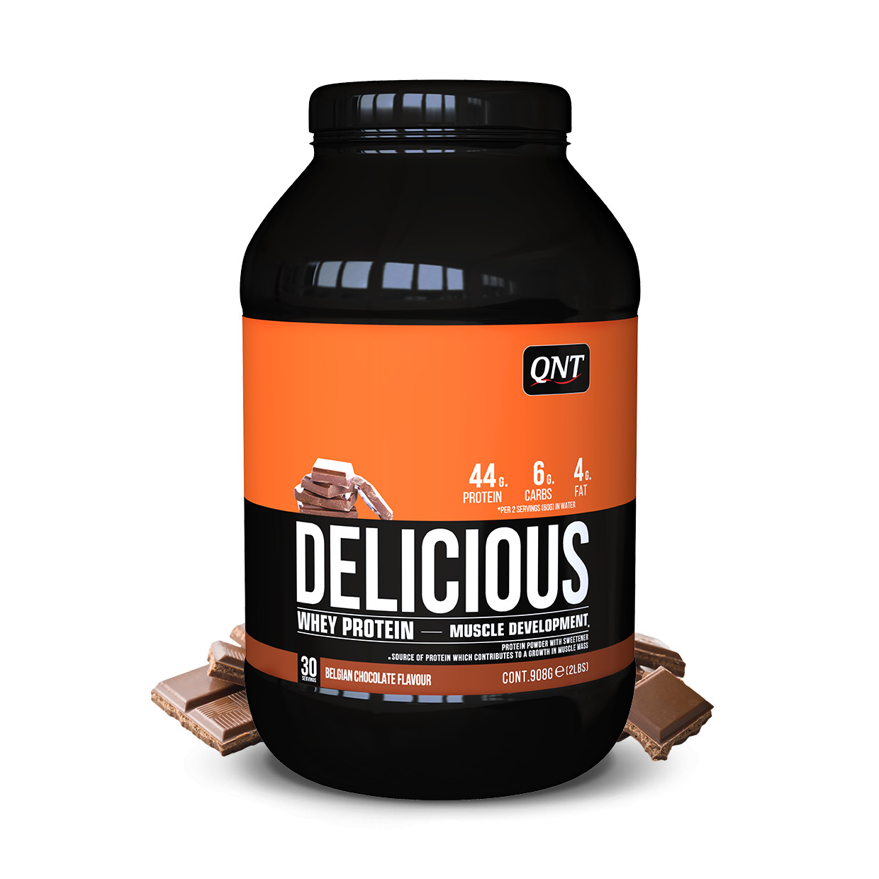 QNT Delicious Whey Protein Powder Chocolate 908g