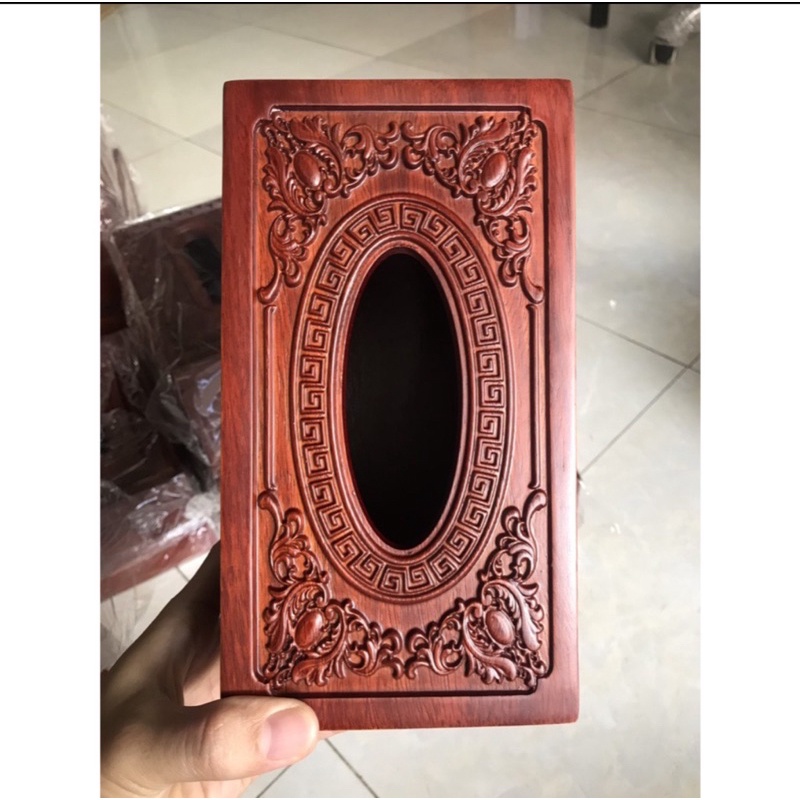 Hộp đựng giấy ăn gỗ hương cao cấp