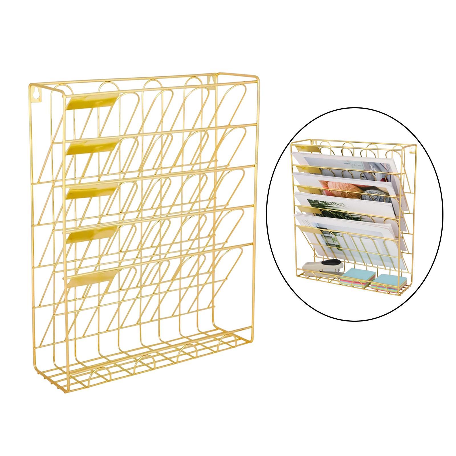 Mail organizer pen holder paper book organizer Gold