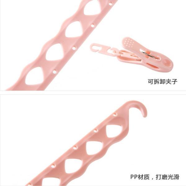 Foldable Clip and Cloths Hanger, Sock Hanger Underwear Hanger with 10