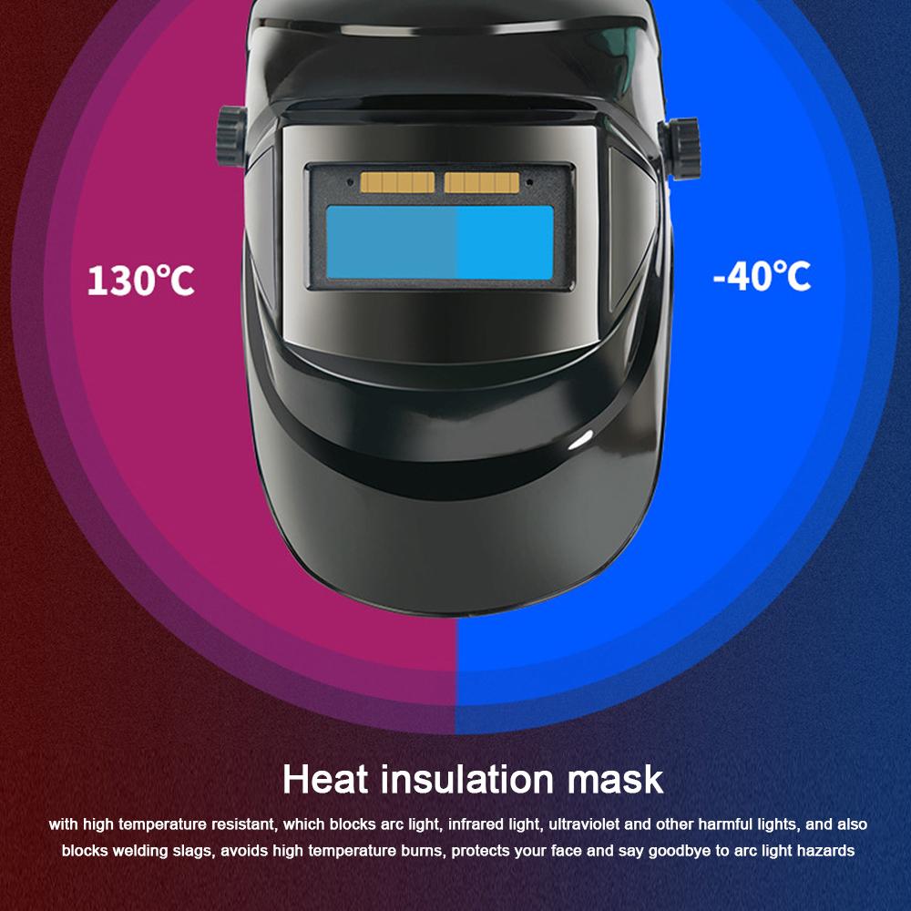 PC Welding Masks Automatic Variable Light Adjustment Large View True Color Auto Darkening Welding Facemask for Arc Welding Grinding Cutting