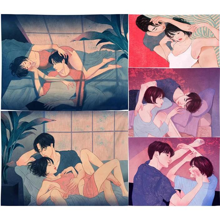 Tranh vải cặp đôi nhiều mẫu CHILL -