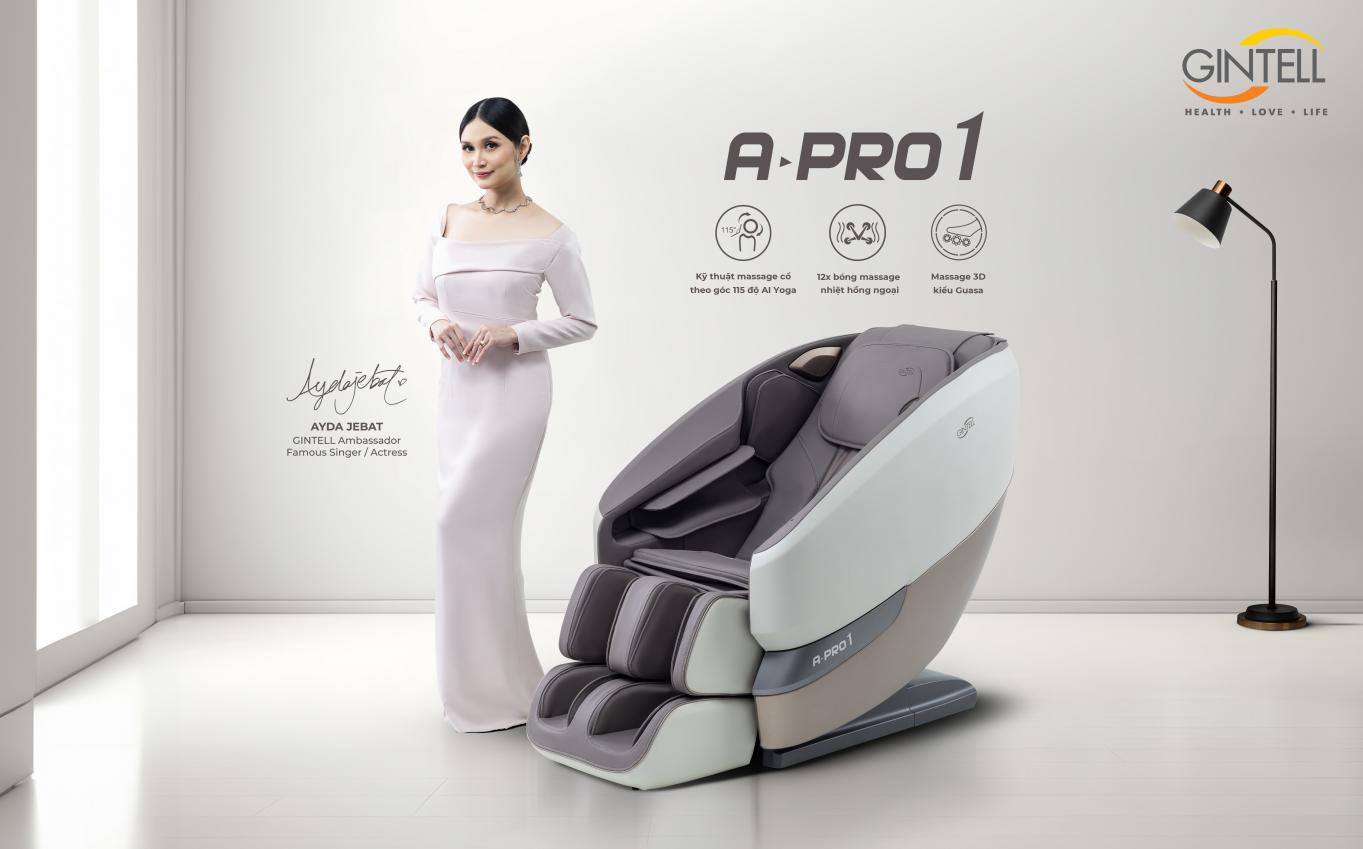 |MUA 1 TẶNG 1|  Ghế Massage Toàn Thân GINTELL A PRO 1 + G RELAX EZ | 3 năm bảo hành chính hãng
