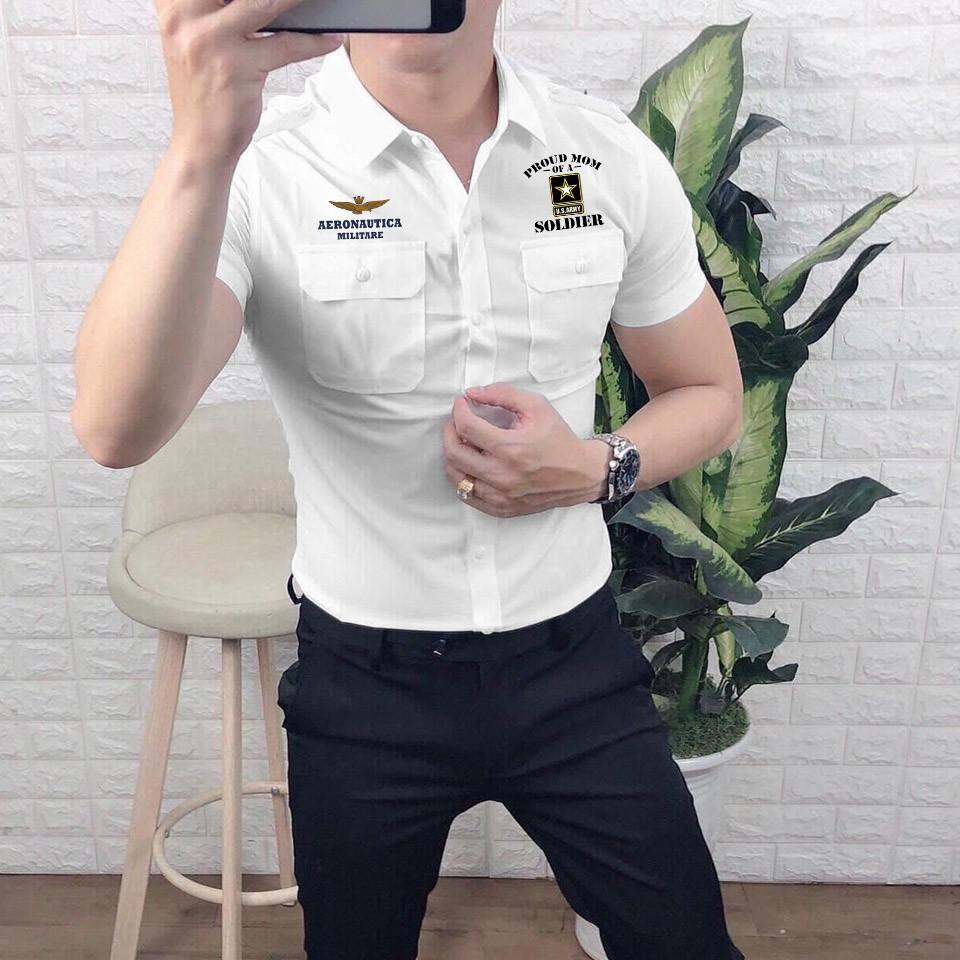 ÁO SƠ MI CẦU VAI CƠ TRƯỞNG NGÔI SAO CAO CẤP SM105 | ÁO CHẤT STORE
