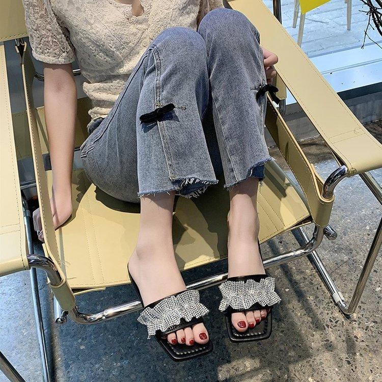 Xăng đan Nữ Đế Bệt Mũi Vuông Thời Trang Sành Điệu