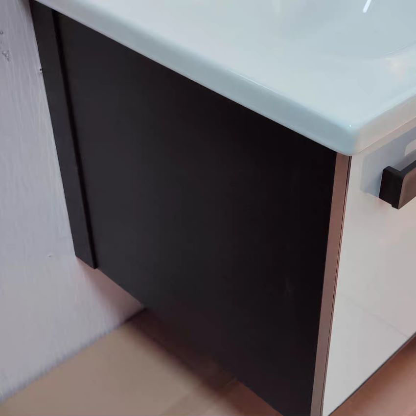 Bộ tủ lavabo treo tường bằng nhôm màu trắng kiểu dáng tinh tế