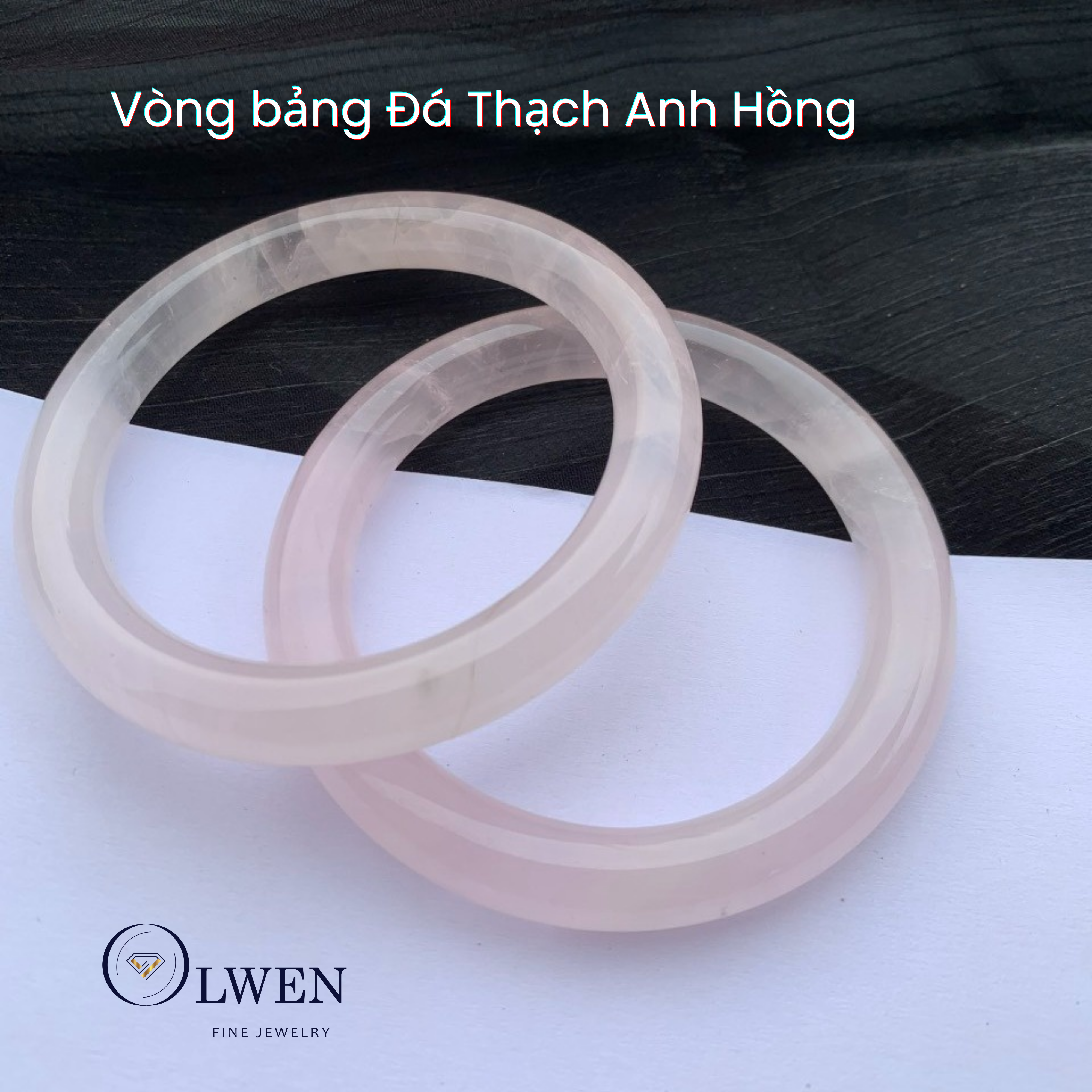 Vòng bản thạch anh Hồng