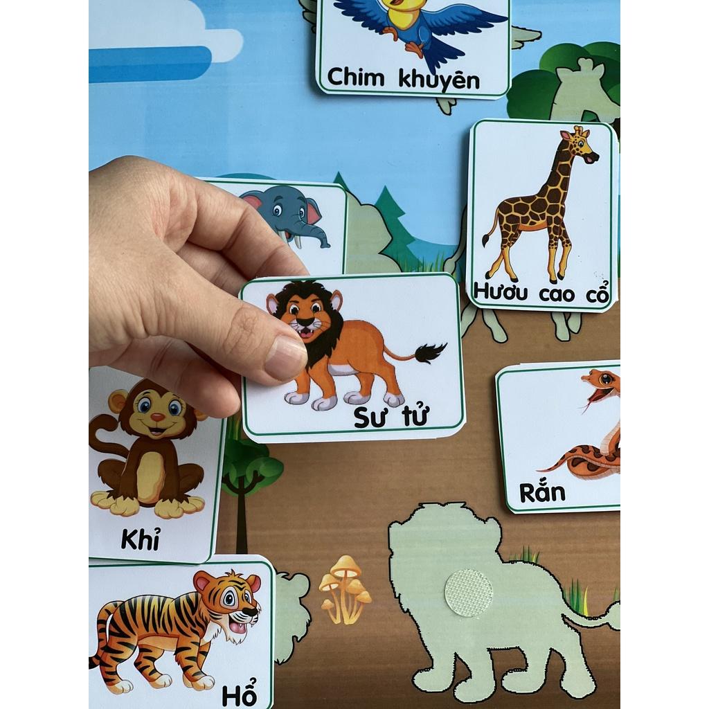 Học liệu dính dán Montessori chủ đề tự chọn cho bé từ 2- 4