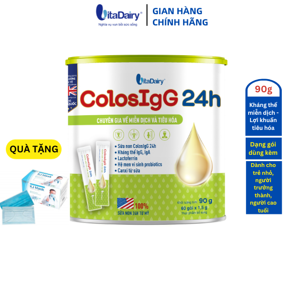 TPBS ColosIgG 24h dạng gói 90g giúp tăng đề kháng, miễn dịch, giảm bệnh vặt cho bé - VitaDairy