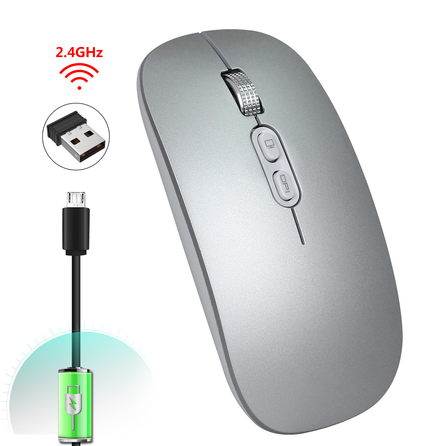 Chuột không dây sạc điện M103 hiện đại , sử dụng cho máy tính laptop