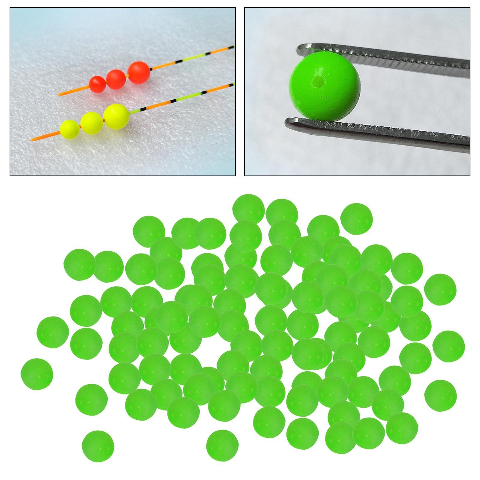 100 Pieces Portable Fishing Indicator Ball Bobber Fishing  Tool Bite Red