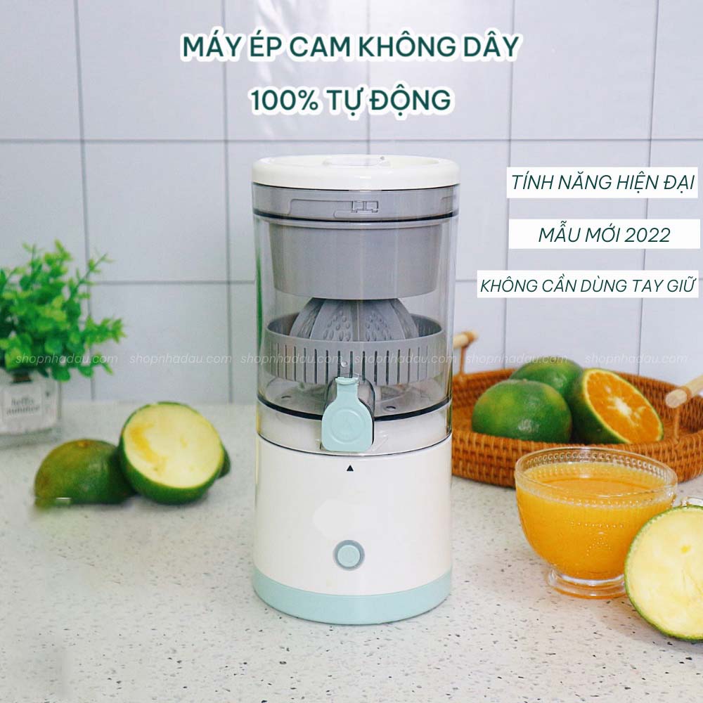 Máy vắt cam tự động, máy ép cam, máy ép hoa quả đa năng nhỏ gọn dung tích lớn, pin sạc không dây tiện lợi di chuyển - Hàng chính hãng
