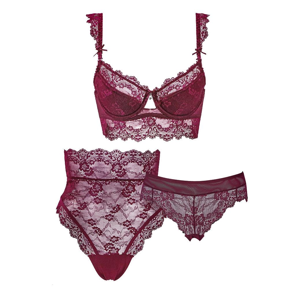 Varsbaby 3 Sexy Plus Kích Thước Đẩy Lên Quần Lót Thoải Mái Áo Ngực + Cao Cấp Quần + Tặng Quần Lót Ren bộ