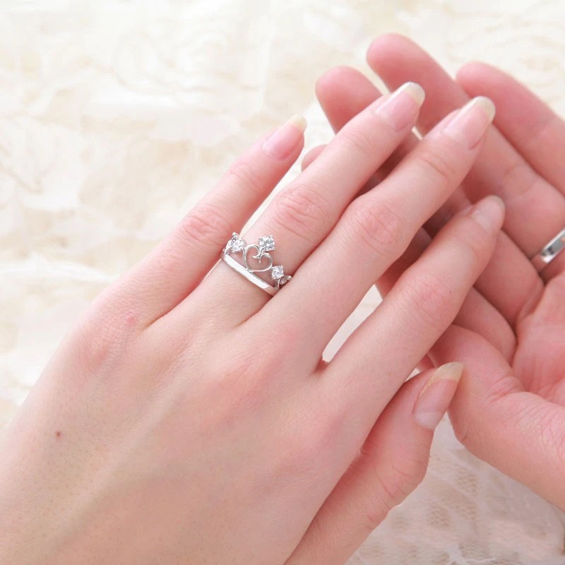 Nhẫn Đôi Bạc Nhẫn Cặp Bạc - Nữ Hoàng Trong Tim Anh BẠC HIỂU MINH NC652