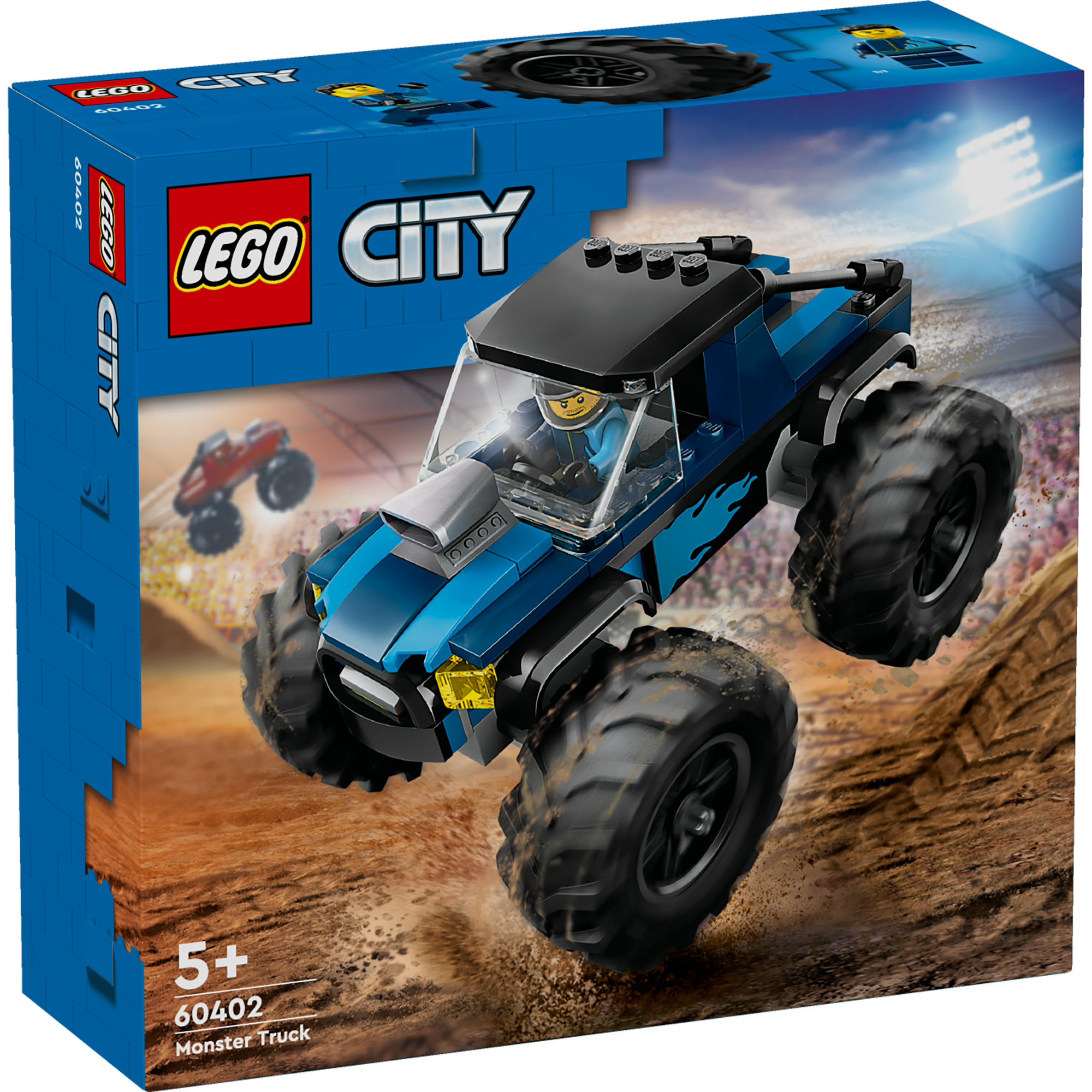 LEGO CITY 60402 Đồ chơi lắp ráp Chiến xe Monster xanh dương (148 chi tiết)