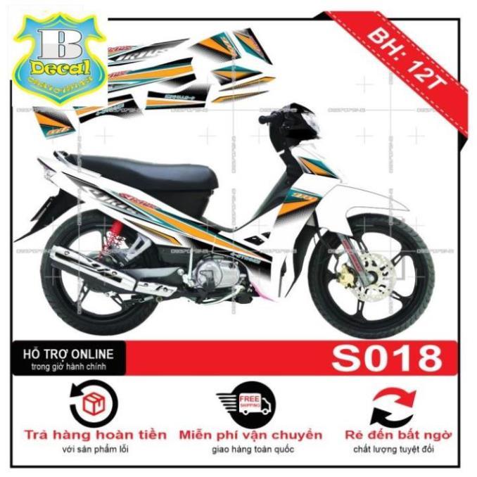 Tem rời dành cho sirius dán xe trắng S018