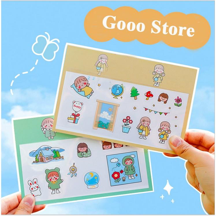 Sticker dán nhiều họa tiết hình ảnh dễ thương cute