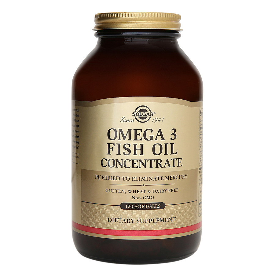 NHẬP KHẨU USA CHÍNH HÃNG - Viên uống dầu cá bổ sung omega 3, hỗ trợ giảm xơ vữa động mạch, tốt cho tim mạch, cải thiện trí nhớ Solgar Dầu cá Fish Oil Omega-3 Concentrate 120