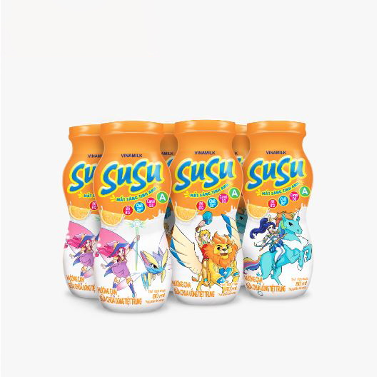 Thùng 48 Chai x 80ml Sữa Chua Uống Vinamilk Susu Hương Cam