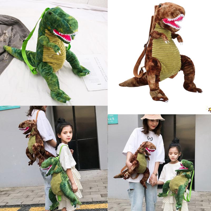 Dễ Thương 3D Khủng Long Sang Trọng Ba Lô Trẻ Em Túi Bé Búp Bê Cho Bé Xanh Động Vật Ba Lô Cho Bé Trai Bé Gái Túi Đồ Chơi Trẻ Em Sinh Nhật quà Tặng